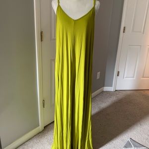 Chartreuse pocket side cami dress